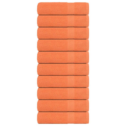 Shower Towels 10 pcs Orange 70x140 cm 360 gsm 100% Cotton