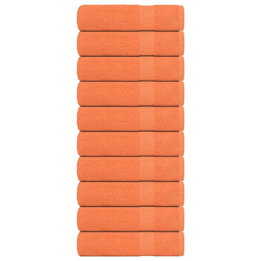 Shower Towels 10 pcs Orange 70x140 cm 360 gsm 100% Cotton