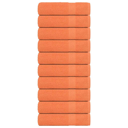 Bath Towels 10 pcs Orange 100x150 cm 360 gsm 100% Cotton