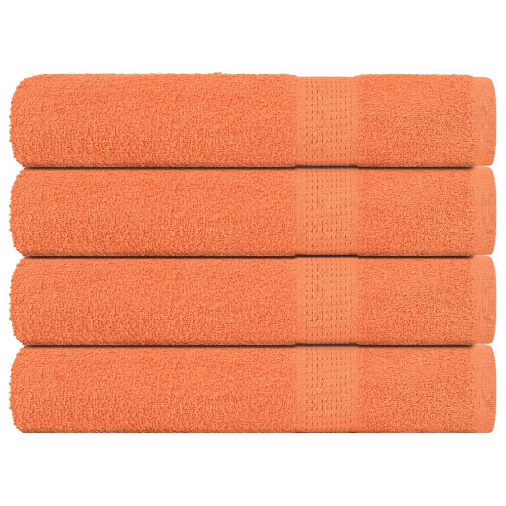 Sauna Towels 4 pcs Orange 80x200 cm 360 gsm 100% Cotton