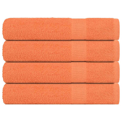 Towels 4 pcs Orange 100x200 cm 360 gsm 100% Cotton