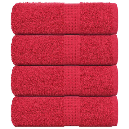 Soap Towels 4 pcs Red 30x30 cm 360 gsm 100% Cotton