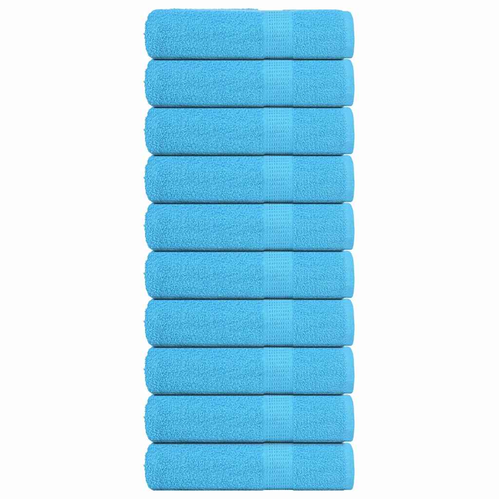 Bath Towels 10 pcs Turquoise 100x150 cm 360 gsm 100% Cotton