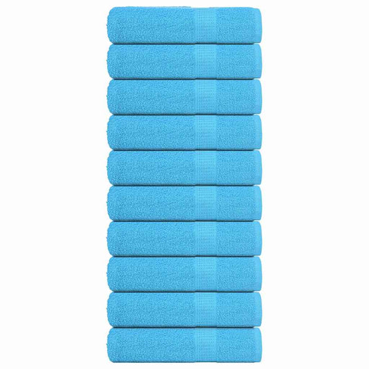 Bath Towels 10 pcs Turquoise 100x150 cm 360 gsm 100% Cotton