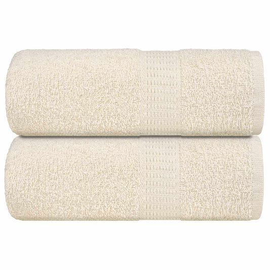 Guest Towels 2 pcs Cream 30x50 cm 360 gsm 100% Cotton
