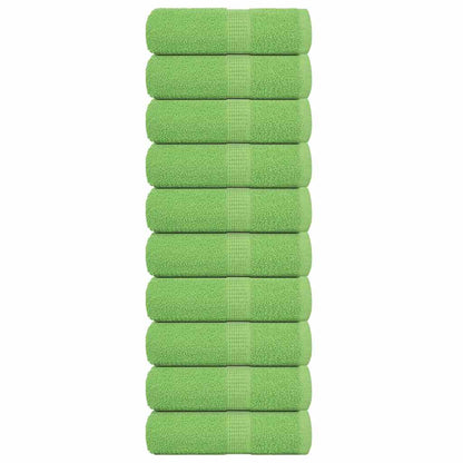 Soap Towels 10 pcs Apple Green 30x30 cm 360 gsm 100% Cotton