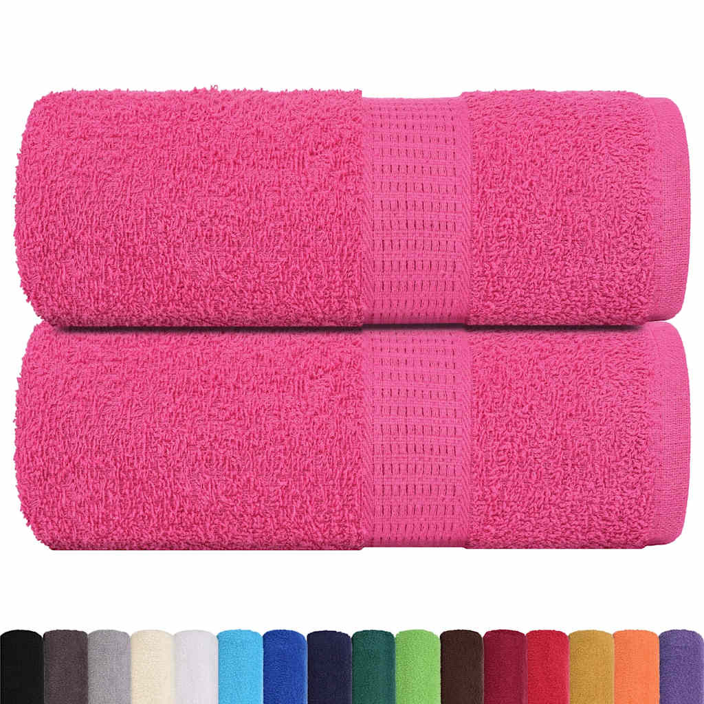 Guest Towels 2 pcs Pink 30x50 cm 360 gsm 100% Cotton