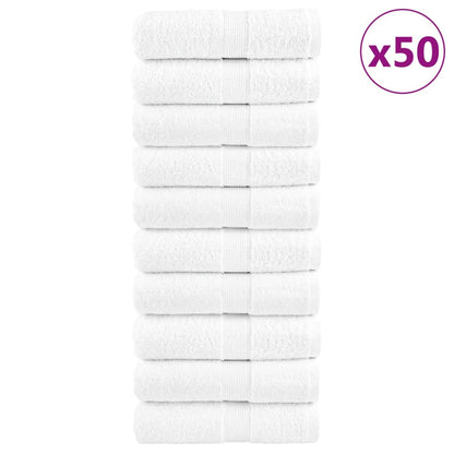 Premium Washcloths SOLUND 50pcs White 15x21cm 600gsm