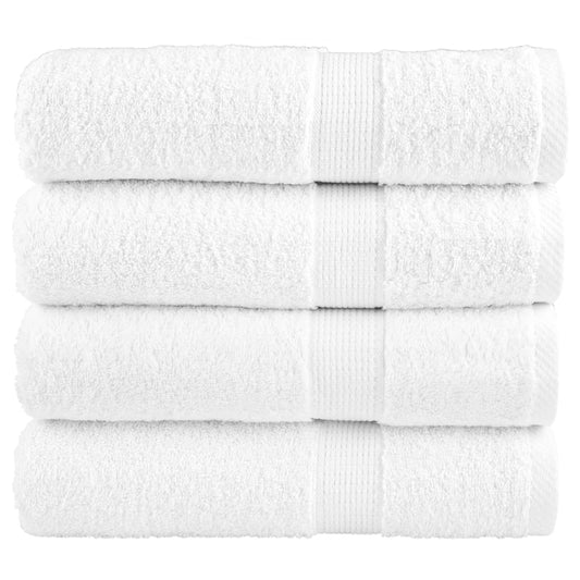 Premium Bath Towels SOLUND 4pcs White 100x150cm 600gsm