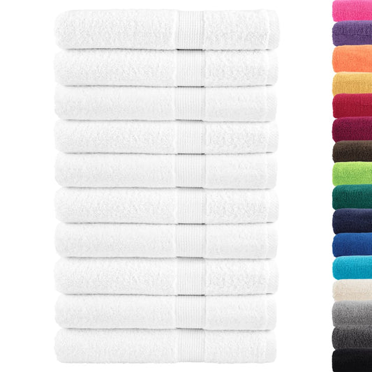 Premium Towels SOLUND 10pcs White 100x200cm 600gsm