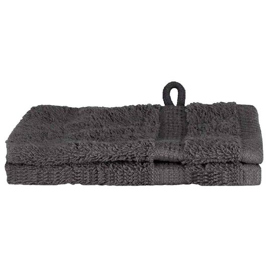 Guest Towel 2 pcs Anthracite 15 x 21 cm Cotton