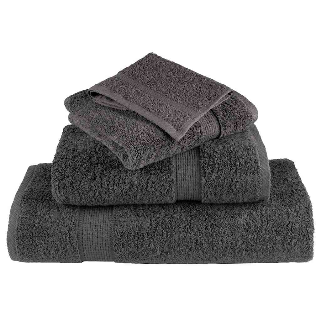 Guest Towel 2 pcs Anthracite 15 x 21 cm Cotton