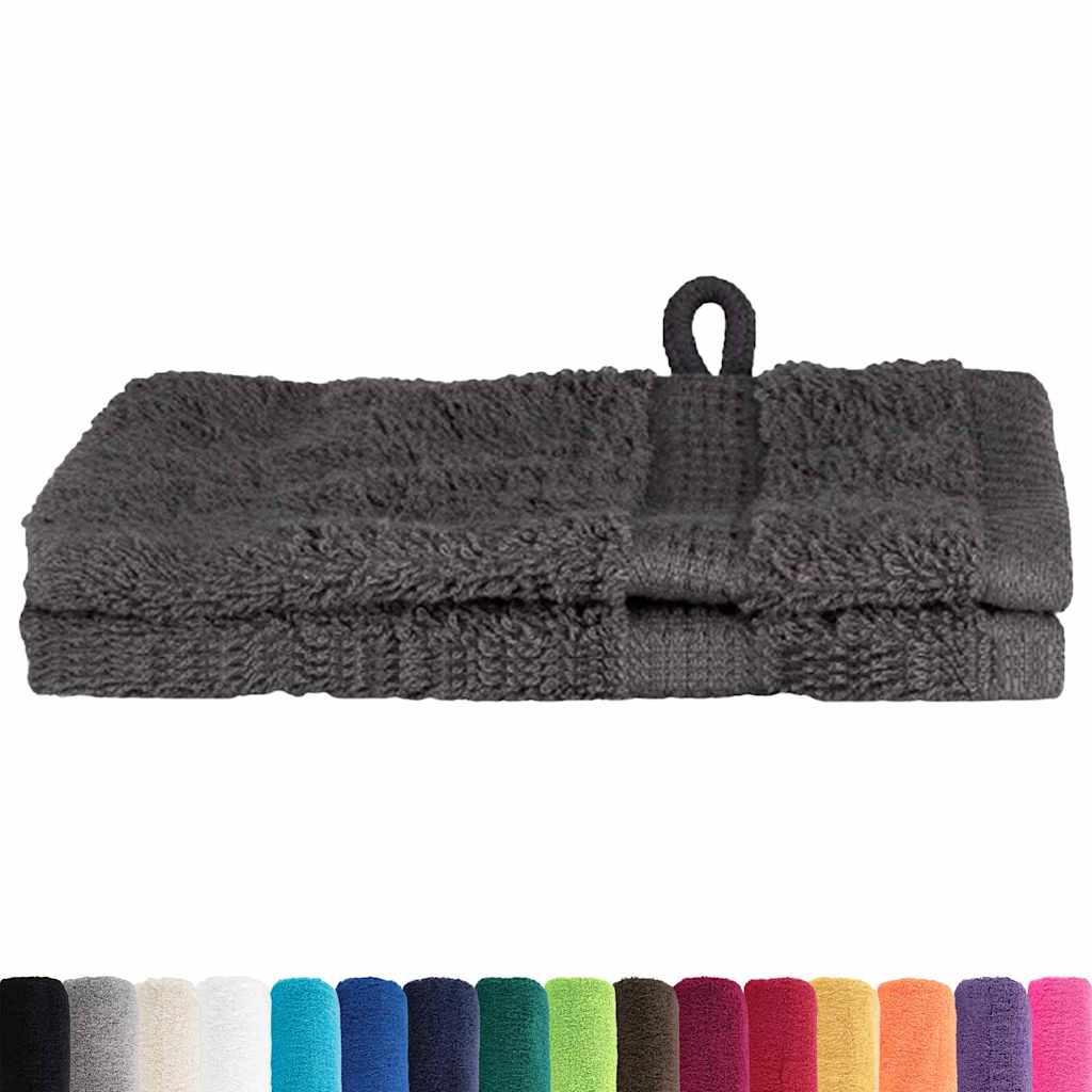 Guest Towel 2 pcs Anthracite 15 x 21 cm Cotton