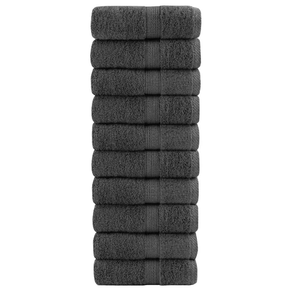 Premium Guest Towels SOLUND 10pcs Anthracite 30x50cm 600gsm