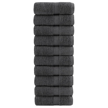 Premium Guest Towels SOLUND 10pcs Anthracite 30x50cm 600gsm