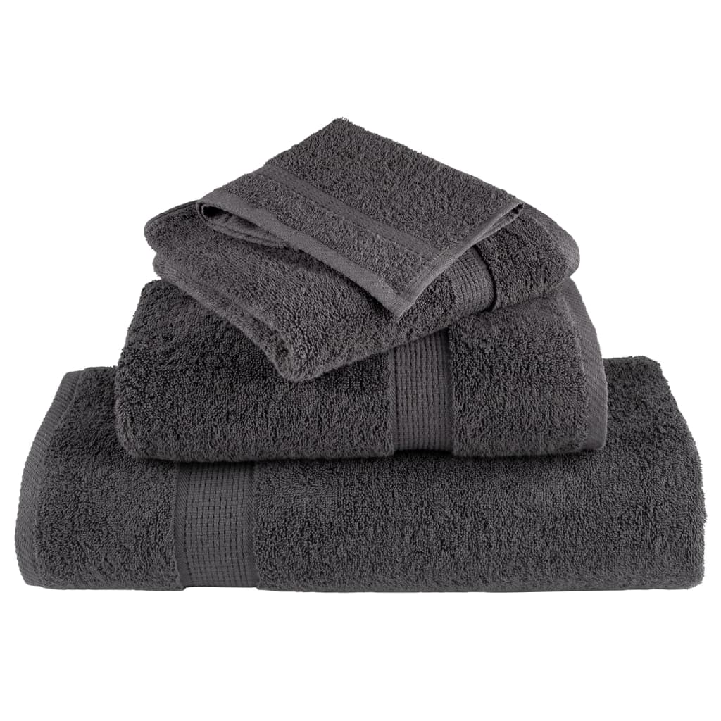 Premium Guest Towels SOLUND 10pcs Anthracite 30x50cm 600gsm