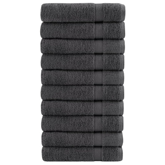 Premium Hand Towels SOLUND 10pcs Anthracite 50x100cm 600gsm
