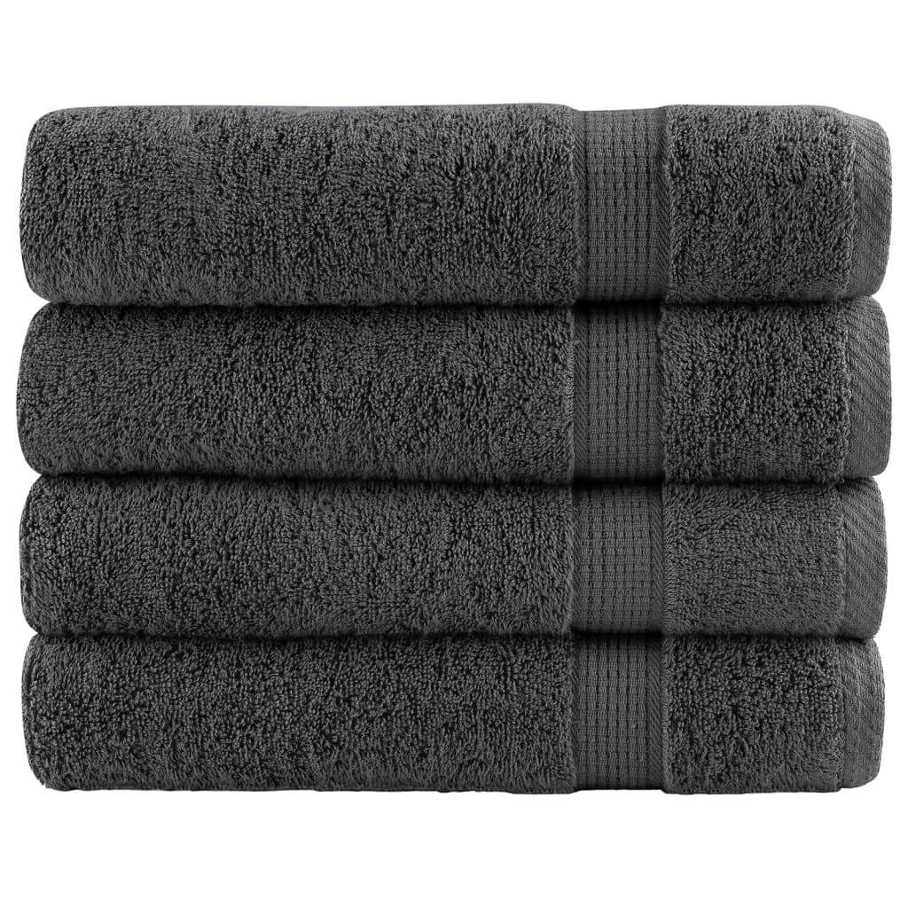 Premium Shower Towels SOLUND 4pcs Anthracite 70x140cm 600gsm