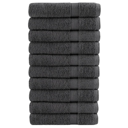 Premium Towels SOLUND 10pcs Anthracite 100x200cm 600gsm