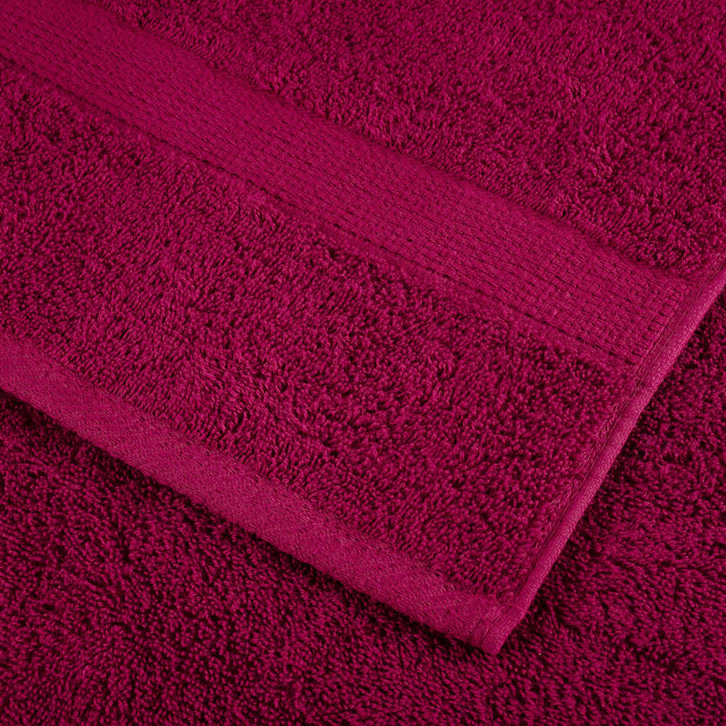 Guest Towel 10 pcs Bordeaux 15 x 21 cm Cotton