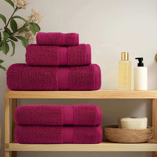 Guest Towel 10 pcs Bordeaux 15 x 21 cm Cotton