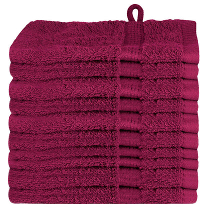 Guest Towel 10 pcs Bordeaux 15 x 21 cm Cotton