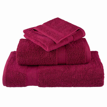 Guest Towel 10 pcs Bordeaux 15 x 21 cm Cotton