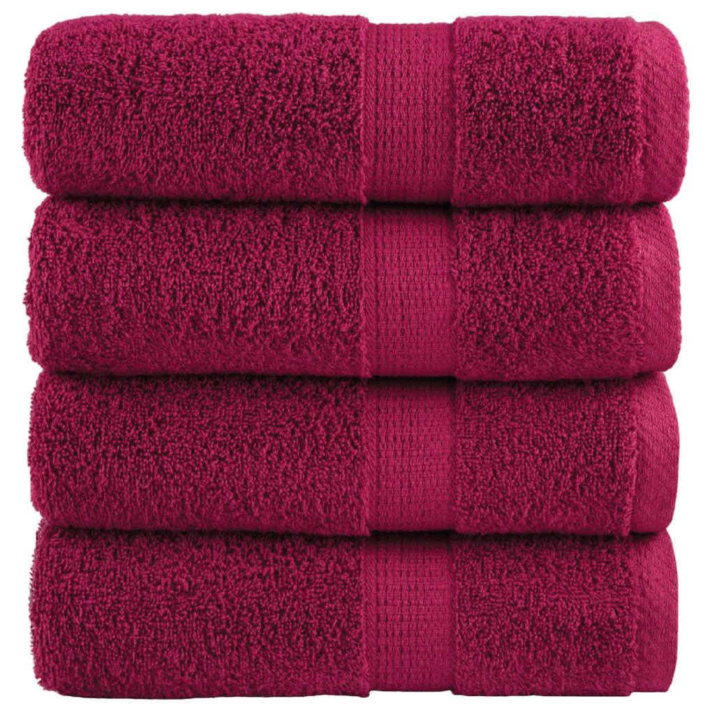 Premium Soap Towels SOLUND 4pcs Bordeaux 30x30cm 600gsm
