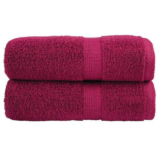 Premium Guest Towels SOLUND 2pcs Bordeaux 30x50cm 600gsm