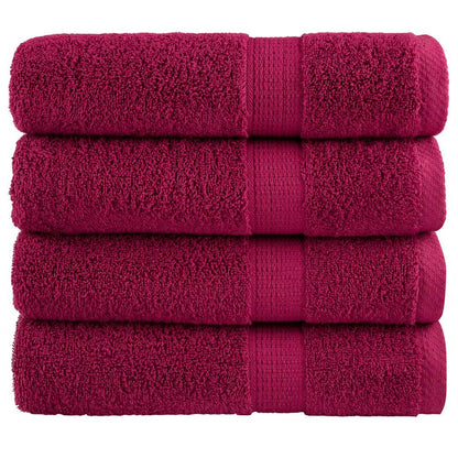 Premium Hand Towels SOLUND 4pcs Bordeaux 50x100cm 600gsm