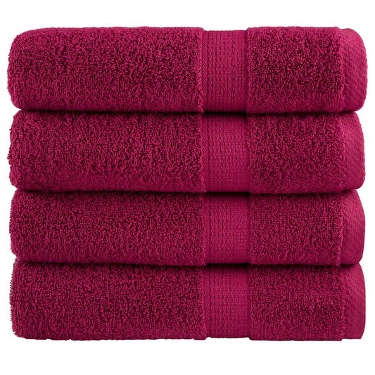 Premium Hand Towels SOLUND 4pcs Bordeaux 50x100cm 600gsm