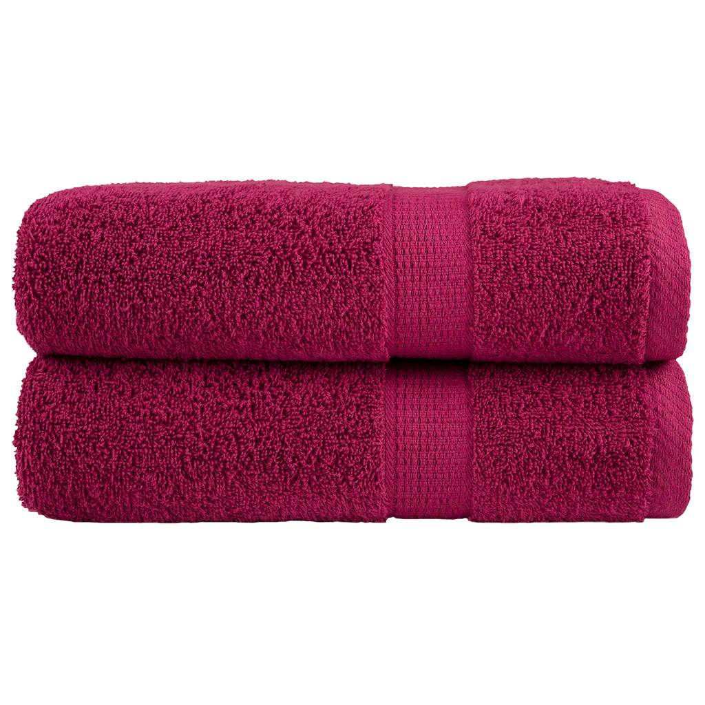 Premium Shower Towels SOLUND 2pcs Bordeaux 70x140cm 600gsm