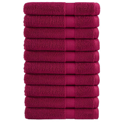 Premium Sauna Towels SOLUND 10pcs Bordeaux 80x200cm 600gsm