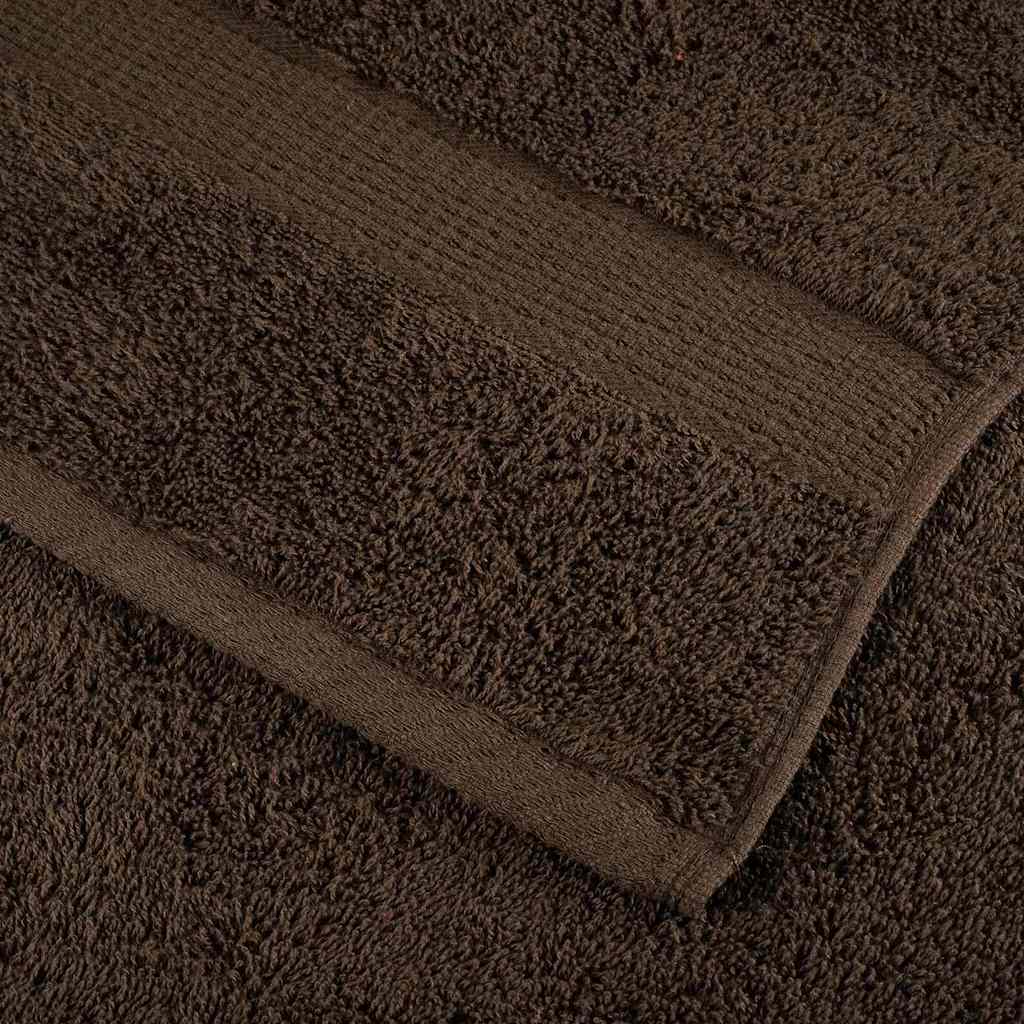 Guest Towel 10 pcs Brown 15 x 21 cm Cotton