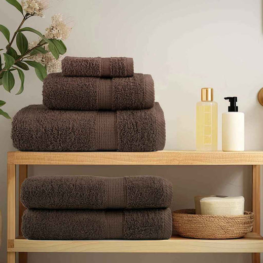 Guest Towel 10 pcs Brown 15 x 21 cm Cotton