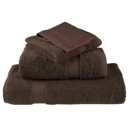 Guest Towel 10 pcs Brown 15 x 21 cm Cotton