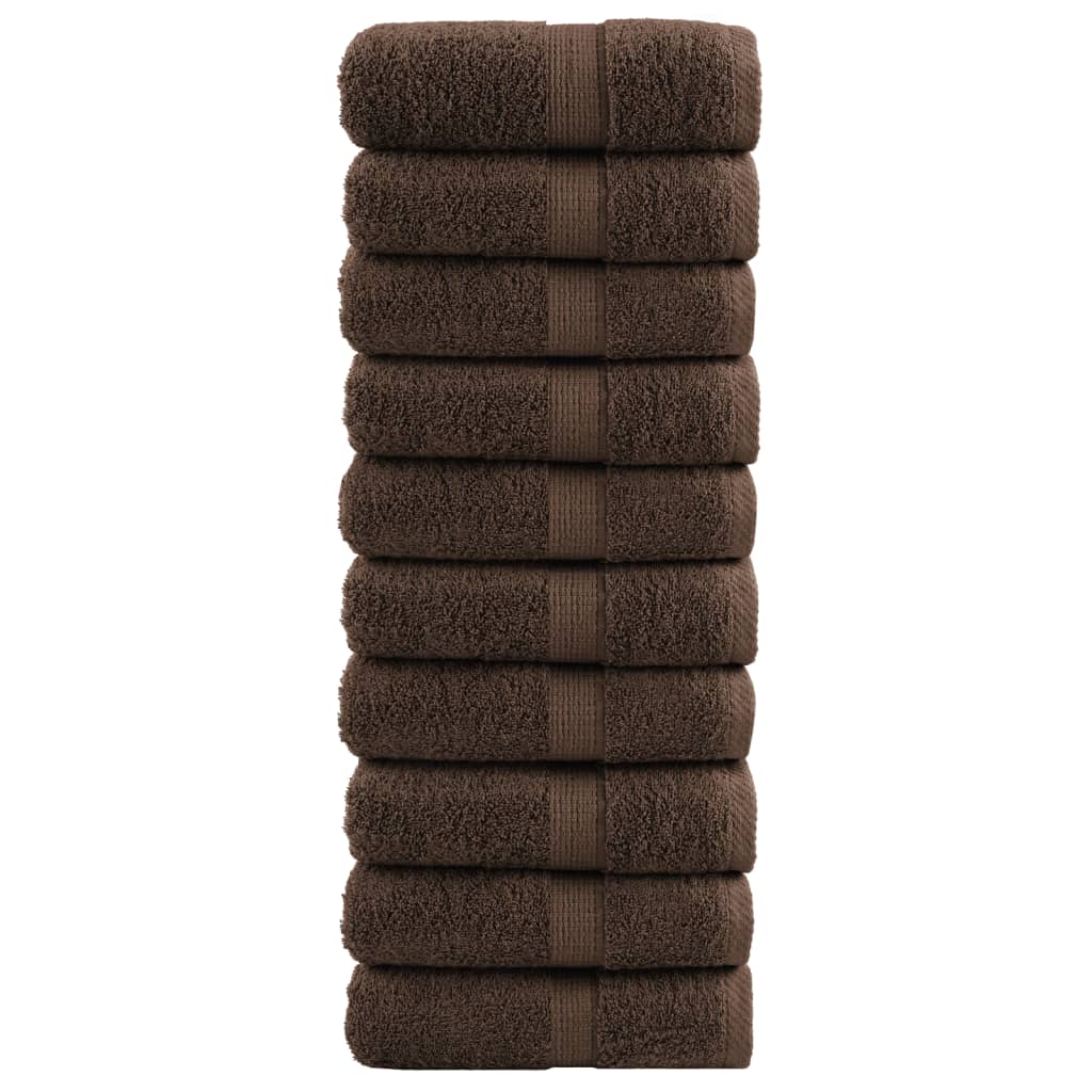 Premium Soap Towels SOLUND 10pcs Brown 30x30cm 600gsm