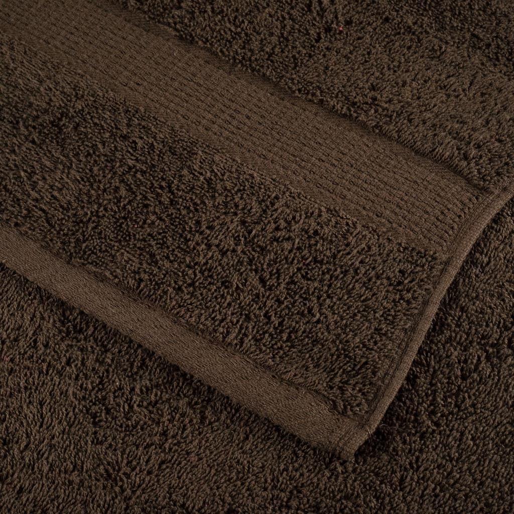Premium Hand Towels SOLUND 10pcs Brown 50x100cm 600gsm