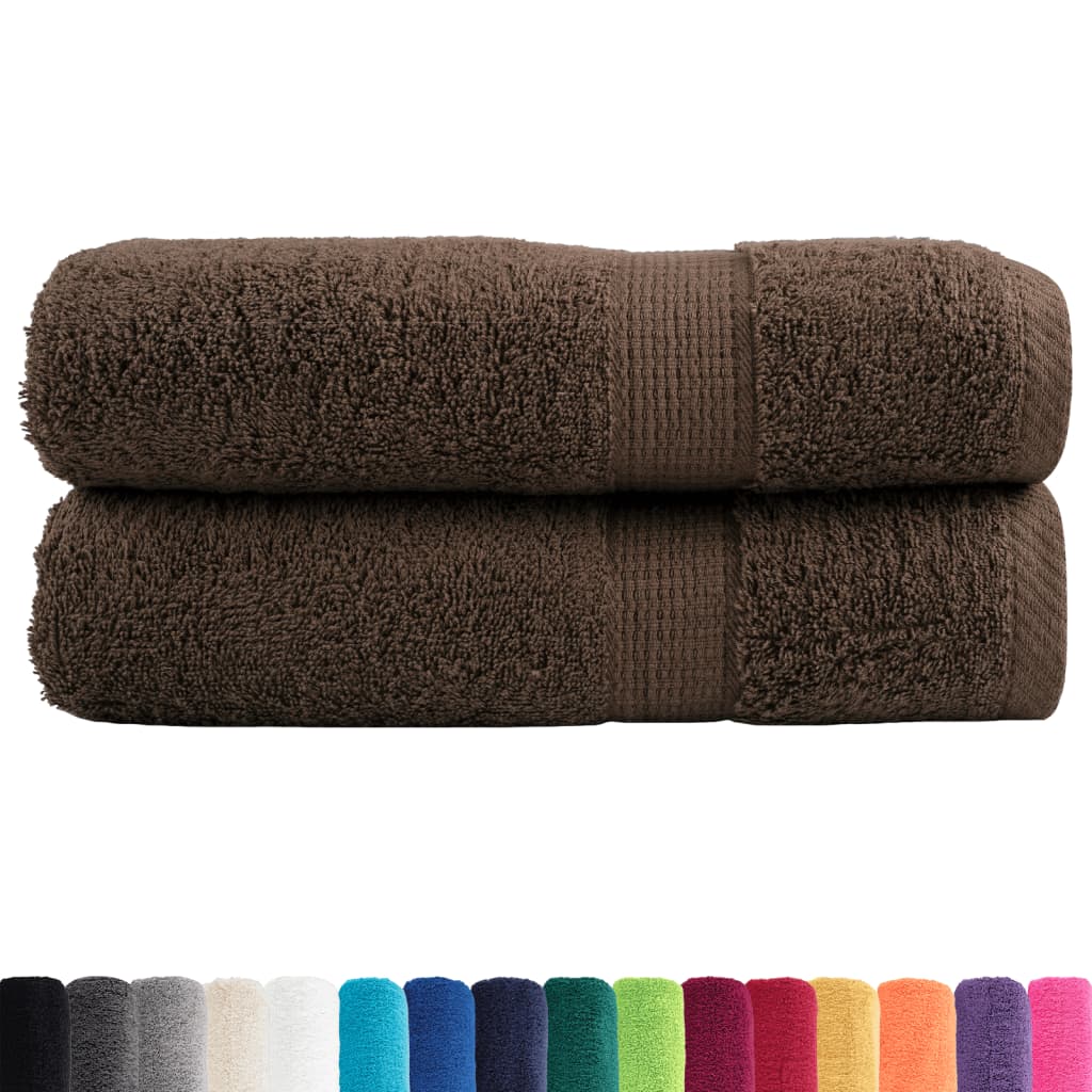 Premium Shower Towels SOLUND 2pcs Brown 70x140cm 600gsm