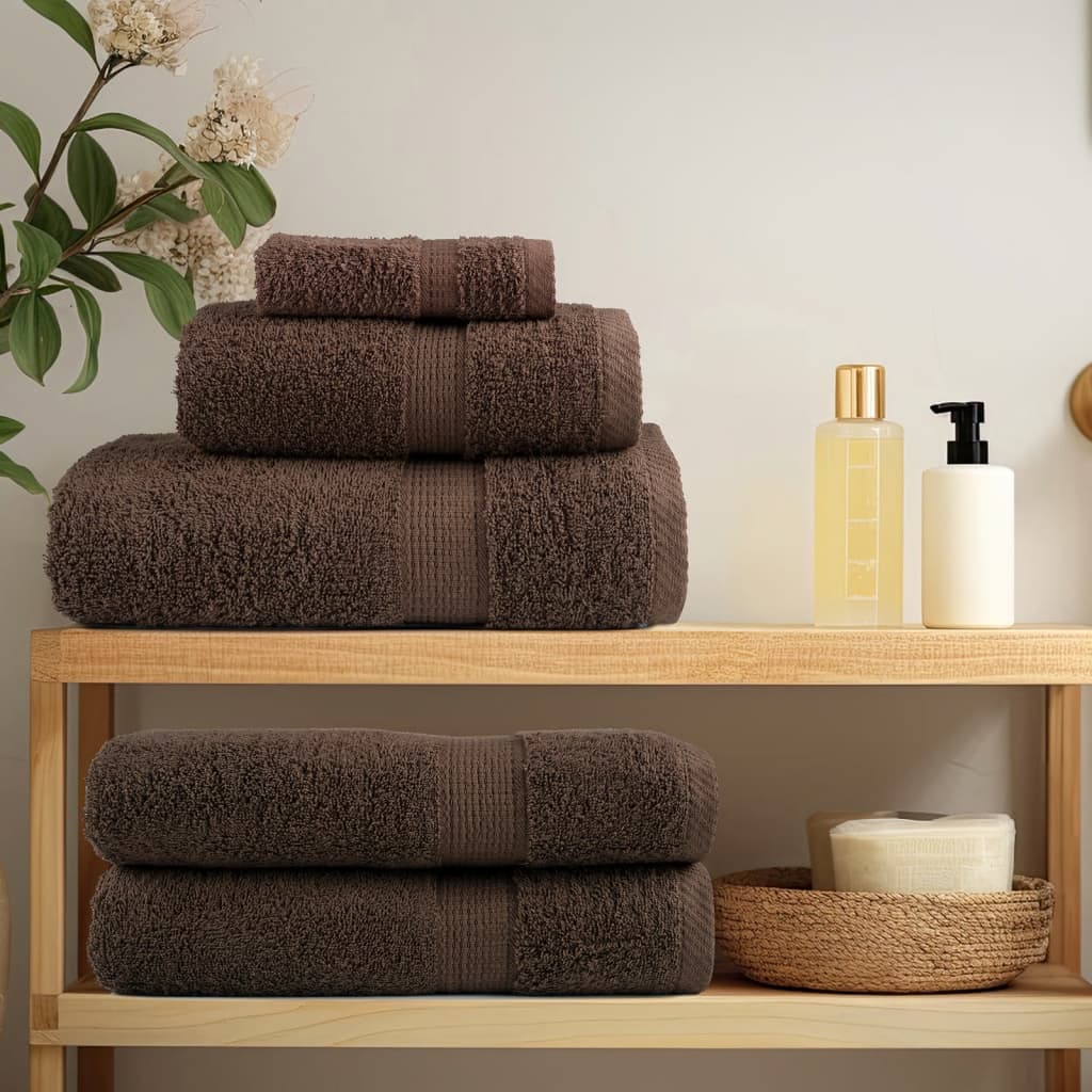 Premium Shower Towels SOLUND 2pcs Brown 70x140cm 600gsm