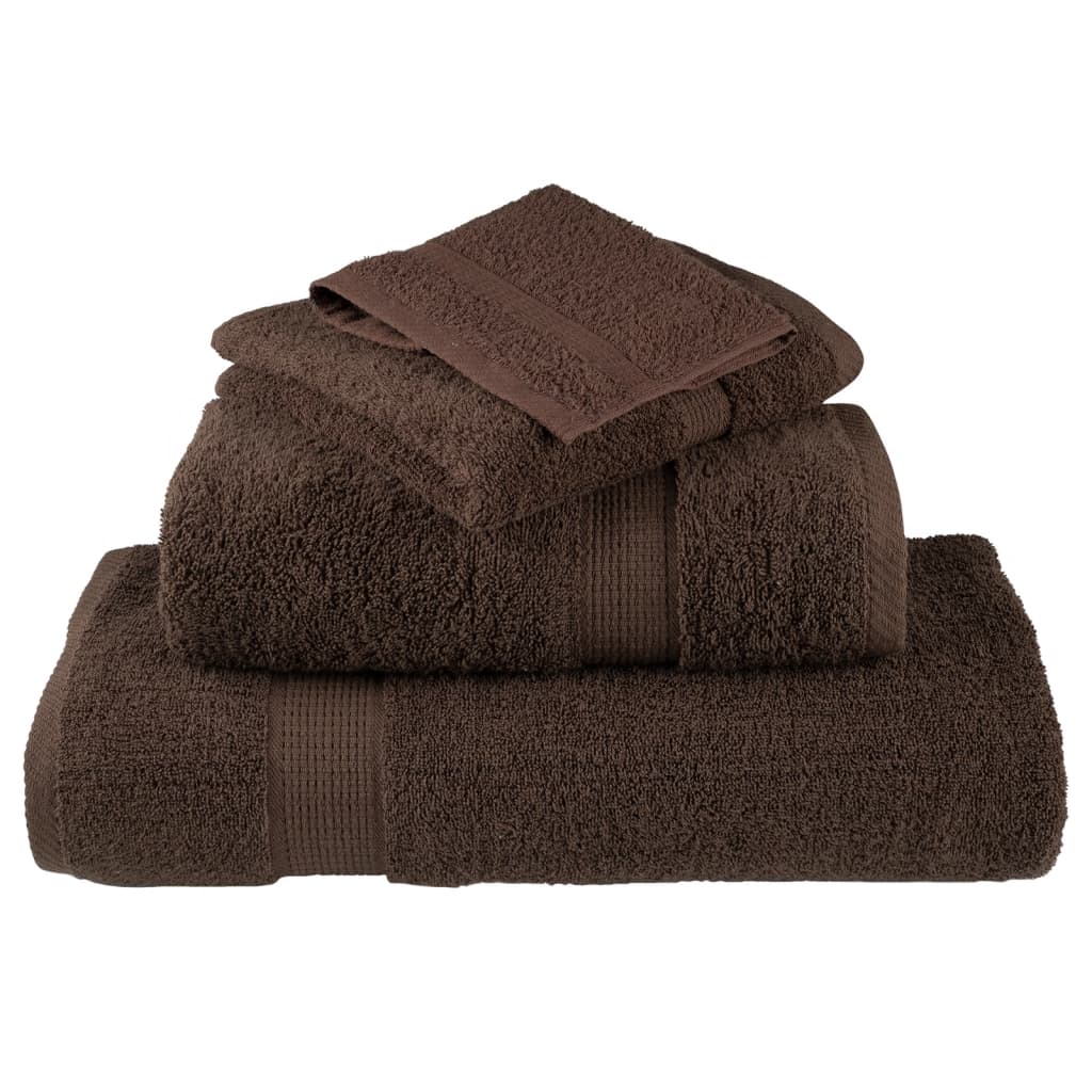 Premium Shower Towels SOLUND 2pcs Brown 70x140cm 600gsm