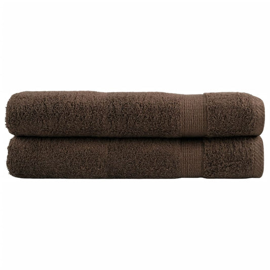 Premium Towels SOLUND 2pcs Brown 100x200cm 600gsm