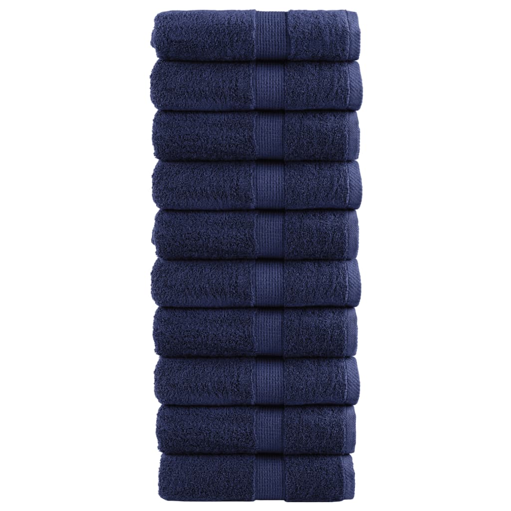 Premium Guest Towels SOLUND 10pcs Navy Blue 30x50cm 600gsm
