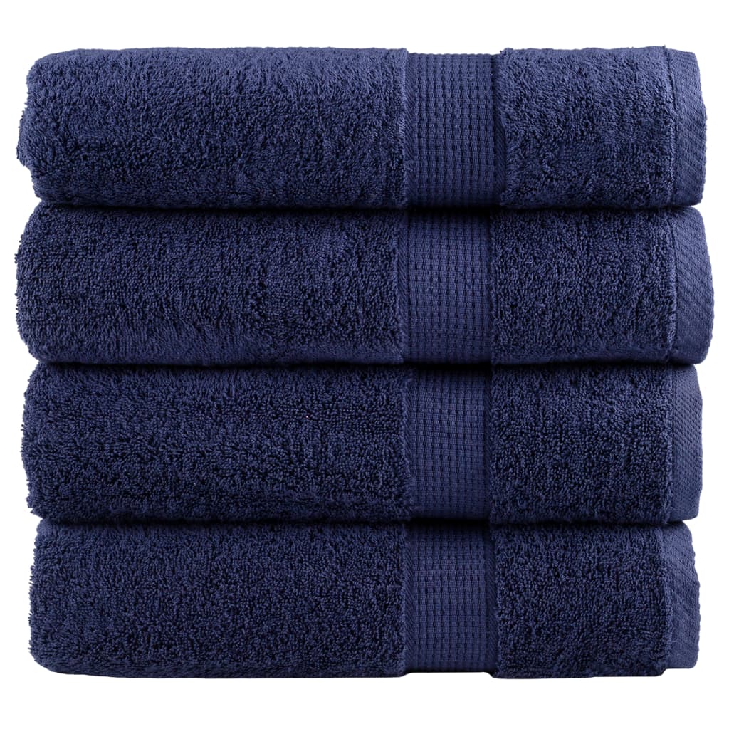 Premium Hand Towels SOLUND 4pcs Navy Blue 50x100cm 600gsm