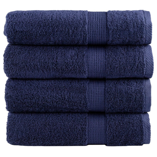 Premium Hand Towels SOLUND 4pcs Navy Blue 50x100cm 600gsm
