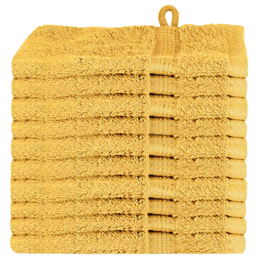 Guest Towel 10 pcs Gold 15 x 21 cm Cotton