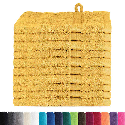 Guest Towel 10 pcs Gold 15 x 21 cm Cotton