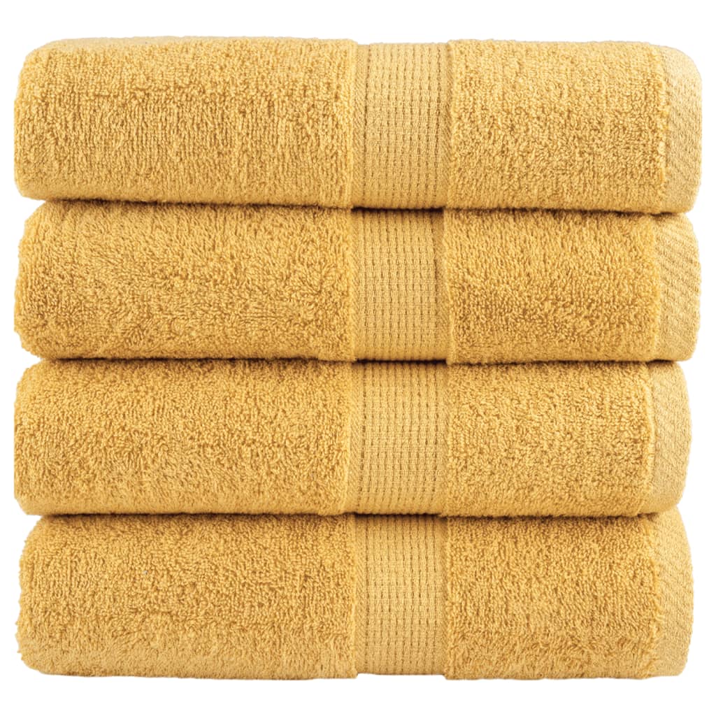 Premium Guest Towels SOLUND 4pcs Gold 30x50cm 600gsm