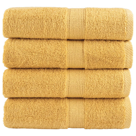Premium Guest Towels SOLUND 4pcs Gold 30x50cm 600gsm