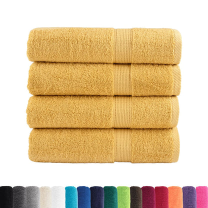 Premium Shower Towels SOLUND 4pcs Gold 70x140cm 600gsm
